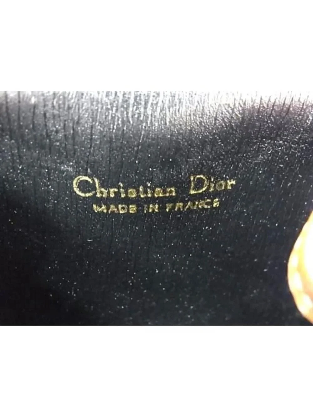 Christian Dior And Leather Coin Case Purse Black Fk7613